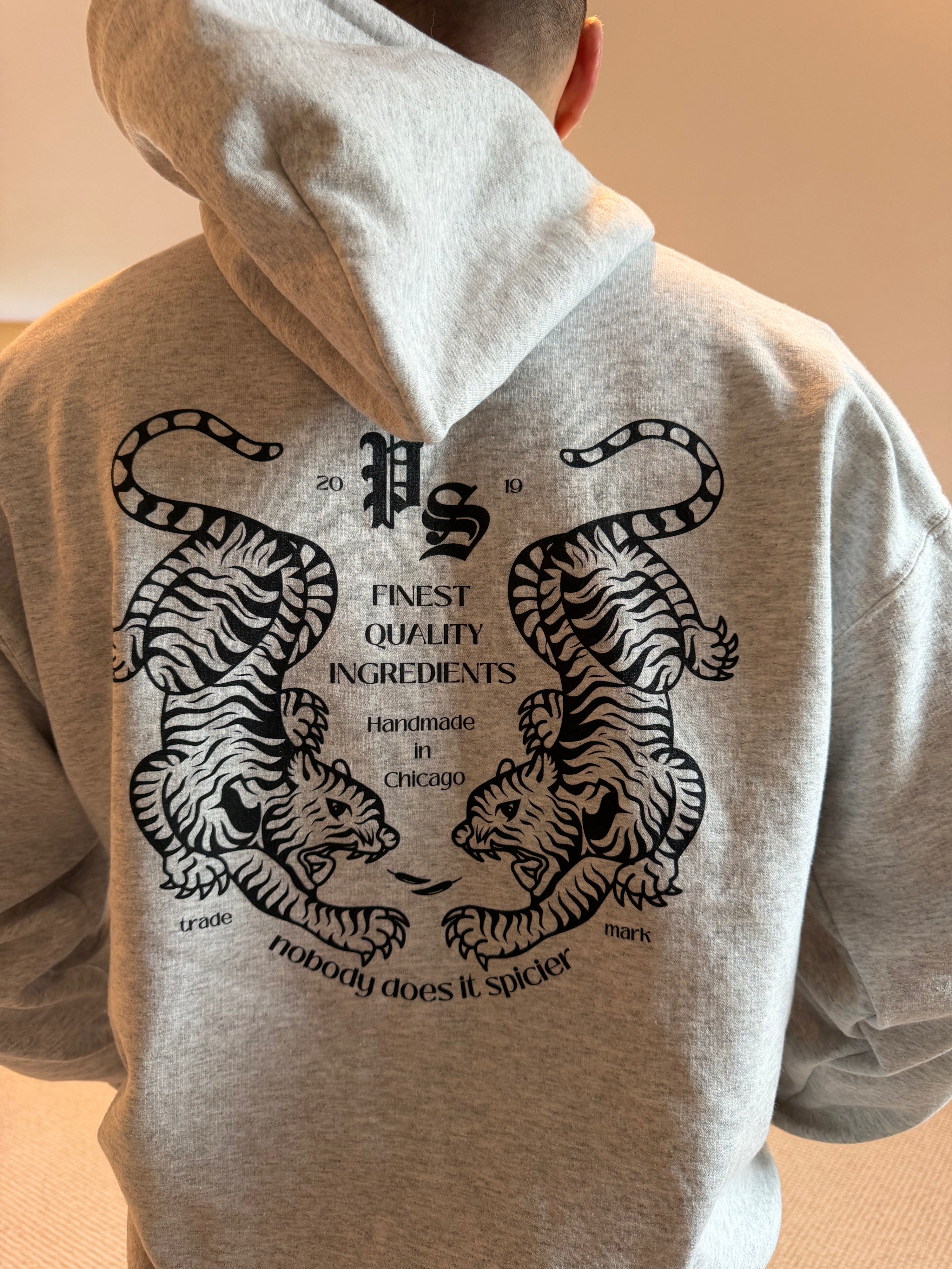 Pink Salt Signature Hoodie (Grey)